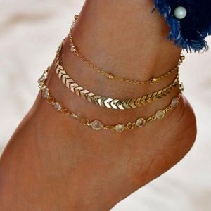 Bonefish crystal Anklet